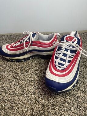 Nike air max youth Sneakers in Red, White, and Blue size 6Y